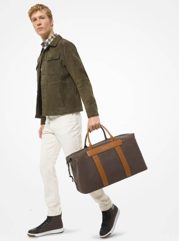Panske Bundy Michael Kors Suede Shirt Olivovo Zelená - Oblecenie Michael Kors Sleva | MEJKL-2804